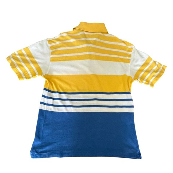 Tommy Hilfiger Waffle Knit Signature Stripe Polo Shirt Retro Vibe MENS Size XL - Picture 5 of 8